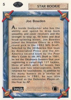1992 Upper Deck #5 Joe Bowden Back