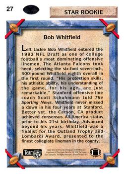 1992 Upper Deck #27 Bob Whitfield Back