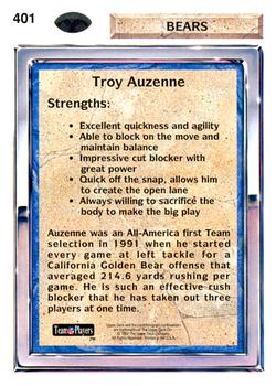 1992 Upper Deck #401 Troy Auzenne Back