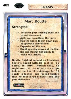 1992 Upper Deck #403 Marc Boutte Back