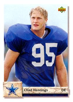 1992 Upper Deck #524 Chad Hennings Front