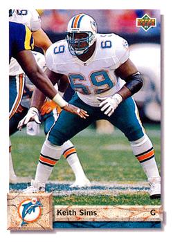 1992 Upper Deck #603 Keith Sims Front