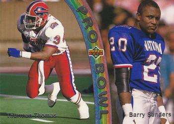 1992 Upper Deck - Pro Bowl #PB5 Thurman Thomas / Barry Sanders Front
