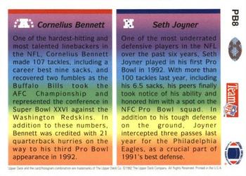 1992 Upper Deck - Pro Bowl #PB8 Cornelius Bennett / Seth Joyner Back