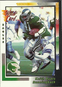 1992 Wild Card #12 Keith Byars Front