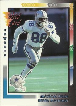 1992 Wild Card #162 Michael Irvin Front