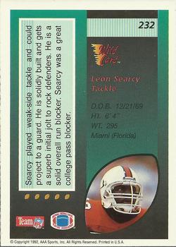 1992 Wild Card #232 Leon Searcy Back