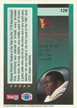 1992 Wild Card #128 Bruce Armstrong Back