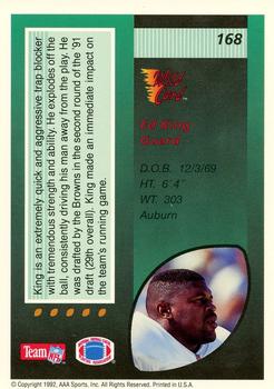 1992 Wild Card #168 Ed King Back