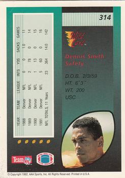 1992 Wild Card #314 Dennis Smith Back
