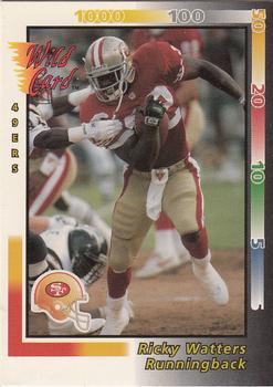 1992 Wild Card #347 Ricky Watters Front