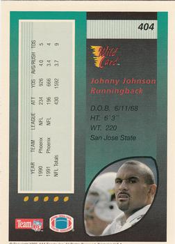 1992 Wild Card #404 Johnny Johnson Back