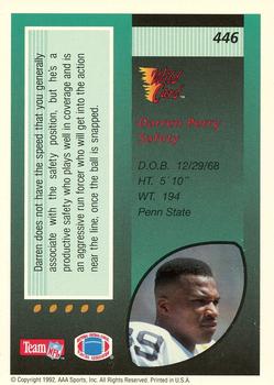 1992 Wild Card #446 Darren Perry Back