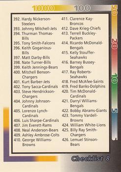 1992 Wild Card #460 Checklist 8: 392-460 Front