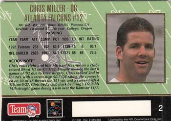 1993 Action Packed #2 Chris Miller Back