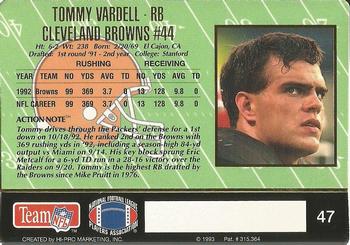 1993 Action Packed #47 Tommy Vardell Back