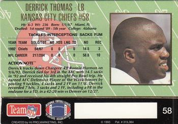 1993 Action Packed #58 Derrick Thomas Back