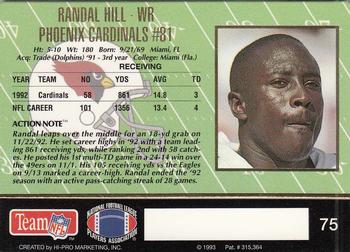 1993 Action Packed #75 Randal Hill Back