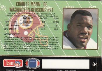 1993 Action Packed #84 Charles Mann Back