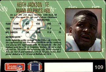 1993 Action Packed #109 Keith Jackson Back