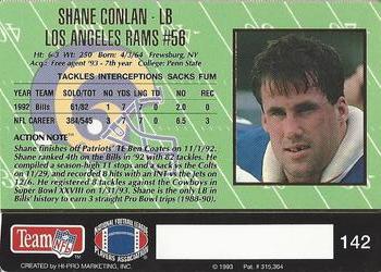 1993 Action Packed #142 Shane Conlan Back