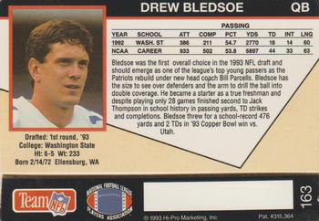 1993 Action Packed #163 Drew Bledsoe Back