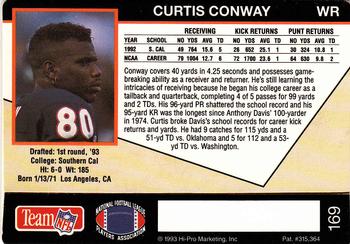 1993 Action Packed #169 Curtis Conway Back