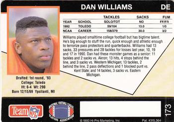 1993 Action Packed #173 Dan Williams Back