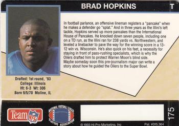 1993 Action Packed #175 Brad Hopkins Back