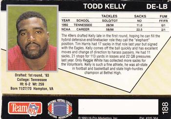 1993 Action Packed #188 Todd Kelly Back