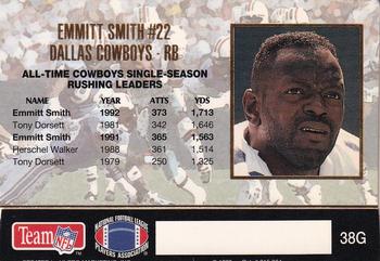 1993 Action Packed - 24K Gold #38G Emmitt Smith Back