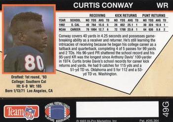 1993 Action Packed - 24K Gold #49G Curtis Conway Back