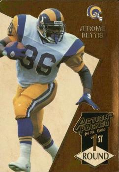 1993 Action Packed - 24K Gold #52G Jerome Bettis Front