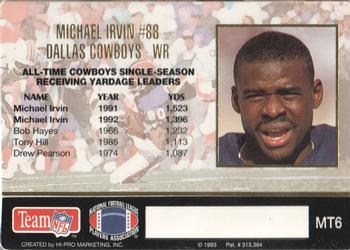 1993 Action Packed - Moving Targets #MT6 Michael Irvin Back