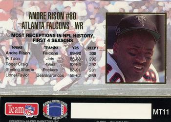 1993 Action Packed - Moving Targets #MT11 Andre Rison Back