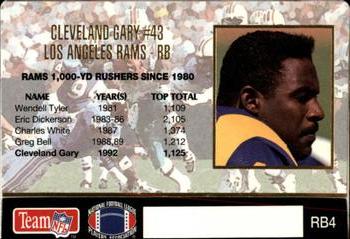 1993 Action Packed - 1000 Yd Rushers #RB4 Cleveland Gary Back