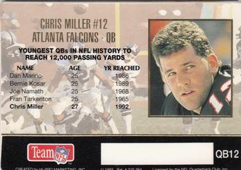 1993 Action Packed - Quarterback Club #QB12 Chris Miller Back