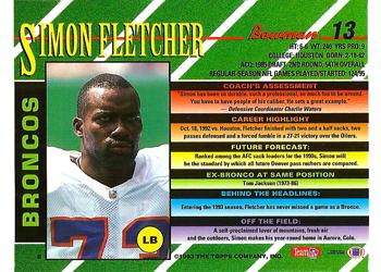 1993 Bowman #13 Simon Fletcher Back