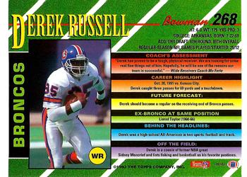 1993 Bowman #268 Derek Russell Back