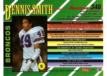 1993 Bowman #346 Dennis Smith Back