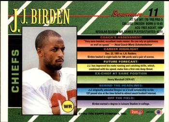 1993 Bowman #11 J.J. Birden Back