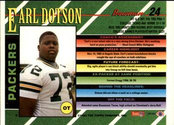 1993 Bowman #24 Earl Dotson Back