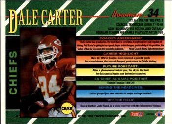 1993 Bowman #34 Dale Carter Back