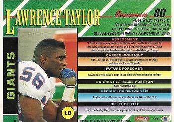 1993 Bowman #80 Lawrence Taylor Back