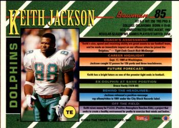 1993 Bowman #85 Keith Jackson Back