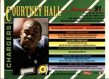 1993 Bowman #91 Courtney Hall Back
