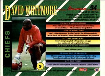 1993 Bowman #94 David Whitmore Back