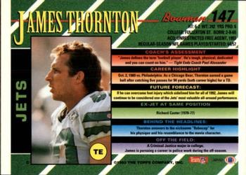 1993 Bowman #147 James Thornton Back
