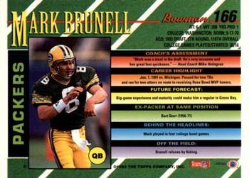 1993 Bowman #166 Mark Brunell Back