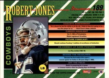 1993 Bowman #189 Robert Jones Back